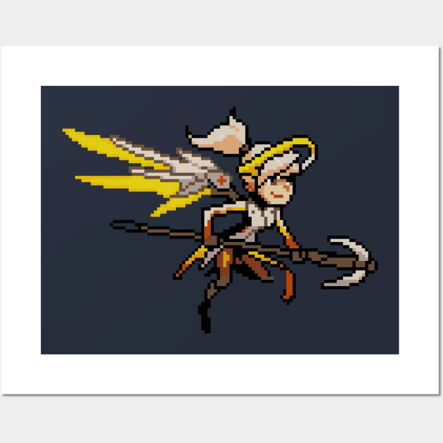 Overwatch - 16-Bit Mercy Wall Art by wyckedguitarist